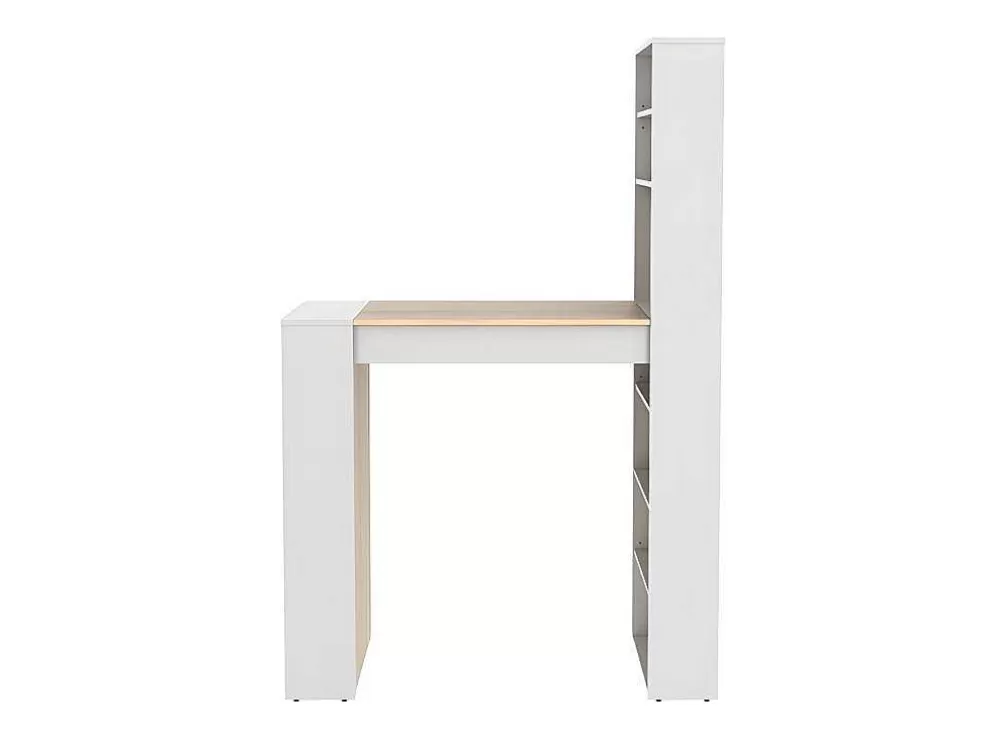 Vente-unique Móvel De Bar Com Espacos De Arrumação Em Mdf Cor Natural E Branco - Skarn* Móvel De Bar