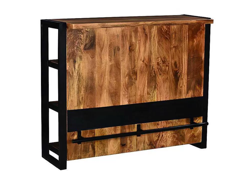 Vente-unique Móvel De Bar Harlem - Madeira De Mangueira E Metal - Natural* Móvel De Bar