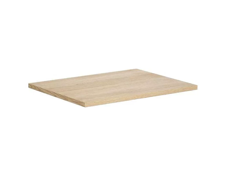 Vente-unique Móvel De Casa De Banho Com Lavatório De Pedra Instalacao Suspensa, Folha De Carvalho, 60 Cm - Milipam* Móvel Lavatório Individual