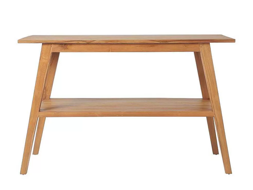 Vente-unique Móvel De Casa De Banho Em Teca Com Lavatório Duplo De 120 Cm - Bobotsari* Móvel Lavatório Duplo