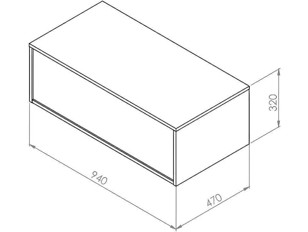 Vente-unique Móvel De Casa De Banho Suspenso Cinza Antracite Com Lavatório Individual 94 Cm - Teana Ii* Móvel Lavatório Individual