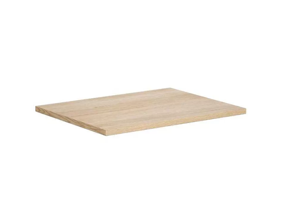 Vente-unique Móvel De Casa De Banho Suspenso Com Lavatório De Pedra, Folha De Carvalho, 60 Cm - Mesliva* Móvel Lavatório Individual