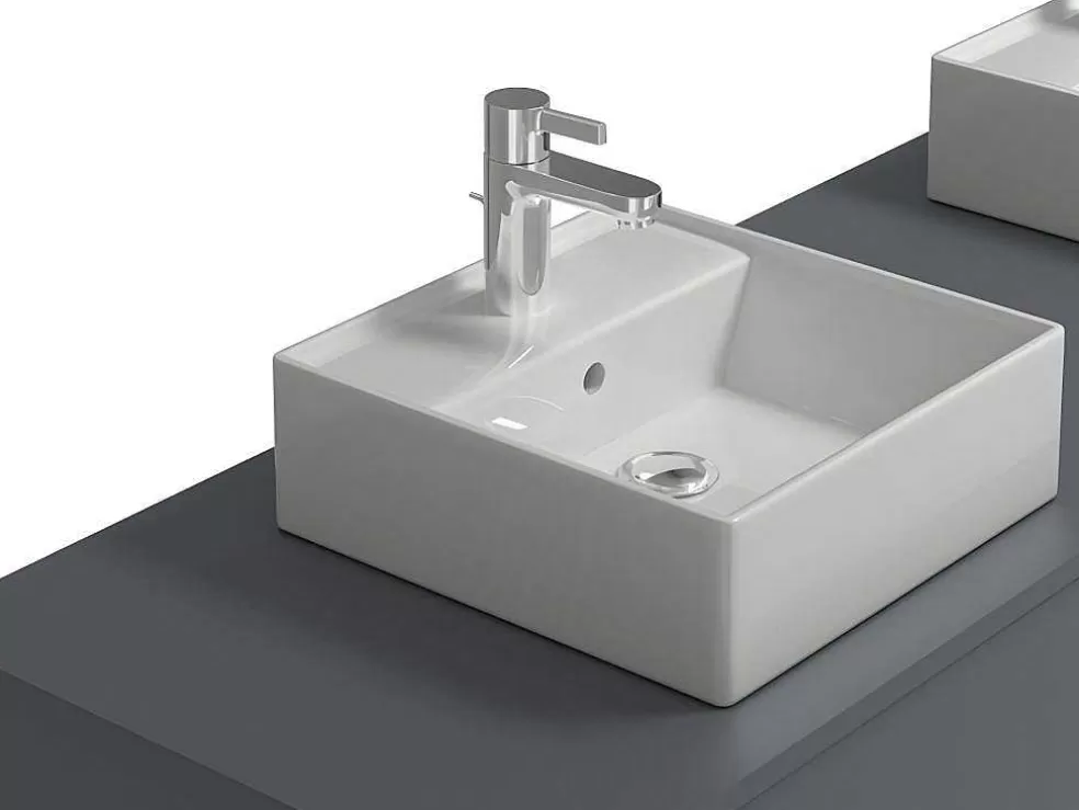 Vente-unique Móvel De Casa De Banho Suspenso Com Lavatório Duplo Cor Cinza Antracite C150 Cm - Isaure Ii* Móvel Lavatório Duplo