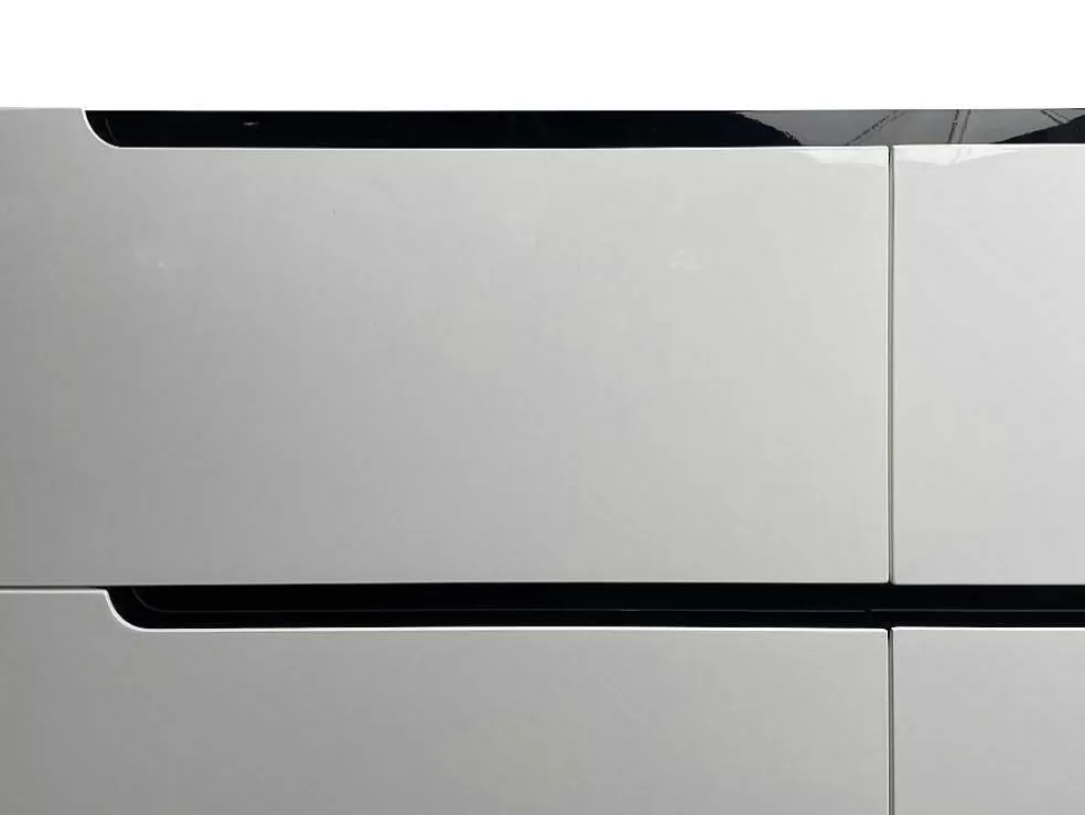 Vente-unique Móvel De Casa De Banho Suspenso Com Lavatório Duplo De Encastrar Branco 120 Cm - Selita* Móvel Lavatório Duplo