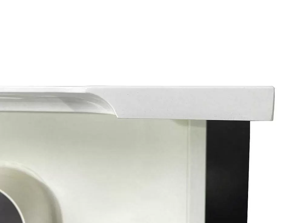 Vente-unique Móvel De Casa De Banho Suspenso Com Lavatório Duplo De Encastrar Branco 120 Cm - Selita* Móvel Lavatório Duplo