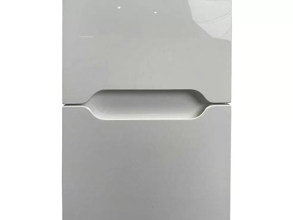 Vente-unique Móvel De Casa De Banho Suspenso Com Lavatório Duplo De Encastrar E Coluna Branco 120 Cm - Selita* Móvel Lavatório Duplo