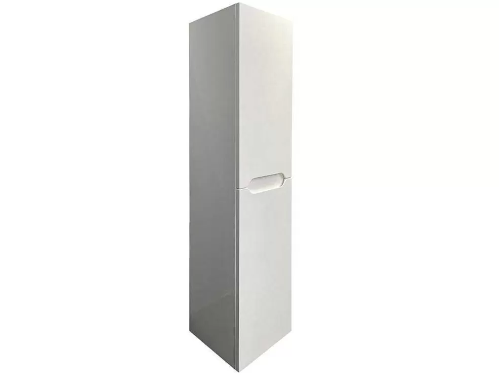 Vente-unique Móvel De Casa De Banho Suspenso Com Lavatório Duplo De Encastrar E Coluna Branco 120 Cm - Selita* Móvel Lavatório Duplo