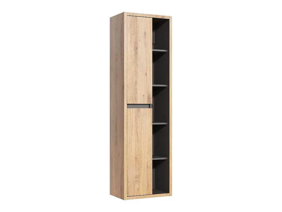 Vente-unique Móvel De Casa De Banho Suspenso Com Lavatório E Coluna 100 Cm Cor Natural - Purnal* Móvel Lavatório Individual