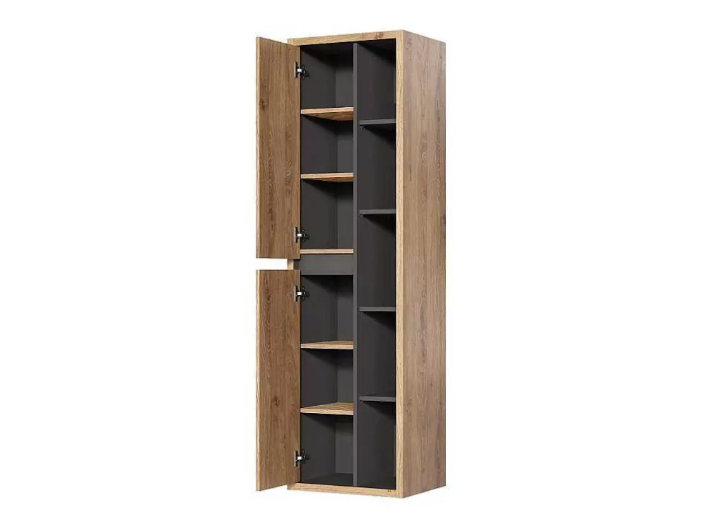 Vente-unique Móvel De Casa De Banho Suspenso Com Lavatório E Coluna 100 Cm Cor Natural - Purnal* Móvel Lavatório Individual