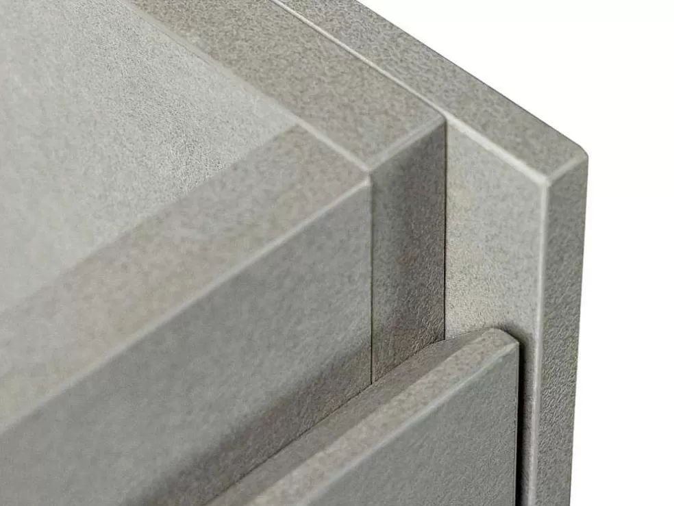 Vente-unique Móvel De Casa De Banho Suspenso Com Lavatório Embutido Cinza Cimento, 80 Cm - Sosthene* Móvel Lavatório Individual