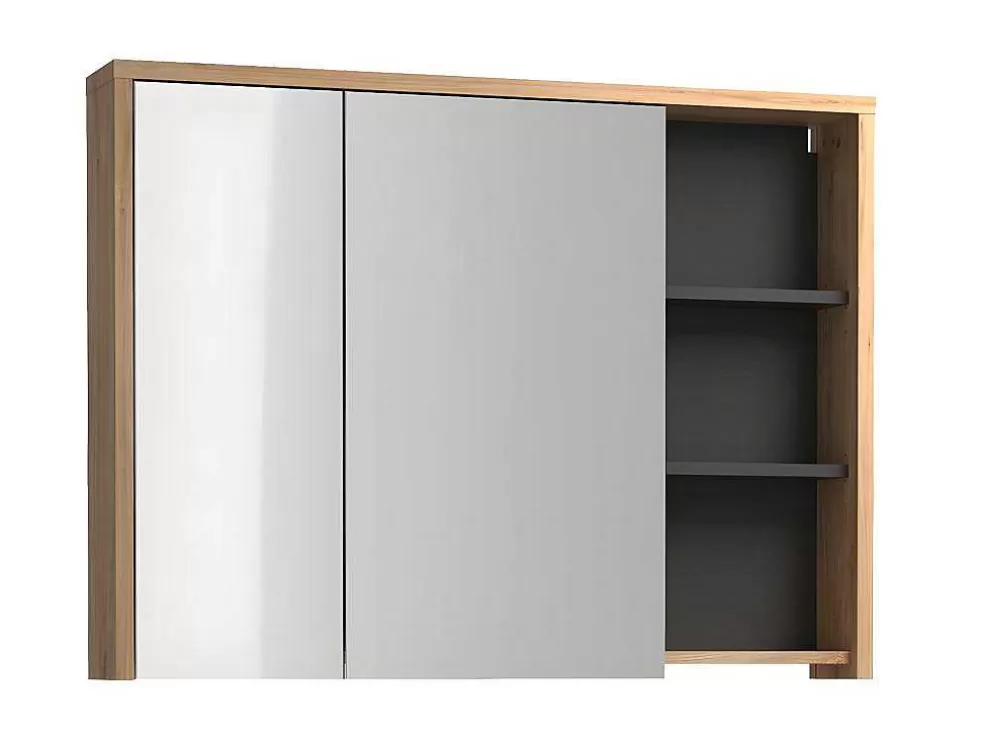Vente-unique Móvel De Casa De Banho Suspenso Com Lavatório Simples E Armário De Casa De Banho Cor Natural De 100 Cm - Purnal* Móvel Lavatório Individual