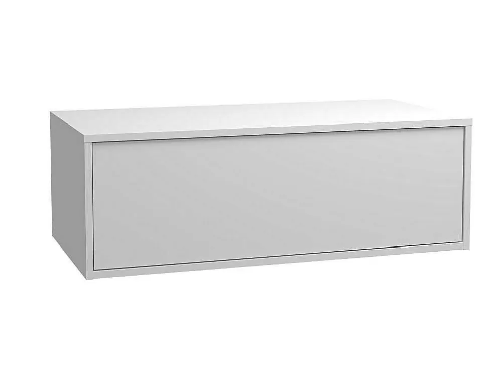 Vente-unique Móvel De Casa De Banho Suspenso Cor Branco Com Lavatório Individual - Teana* Promoções Casa De Banho & Bem-Estar