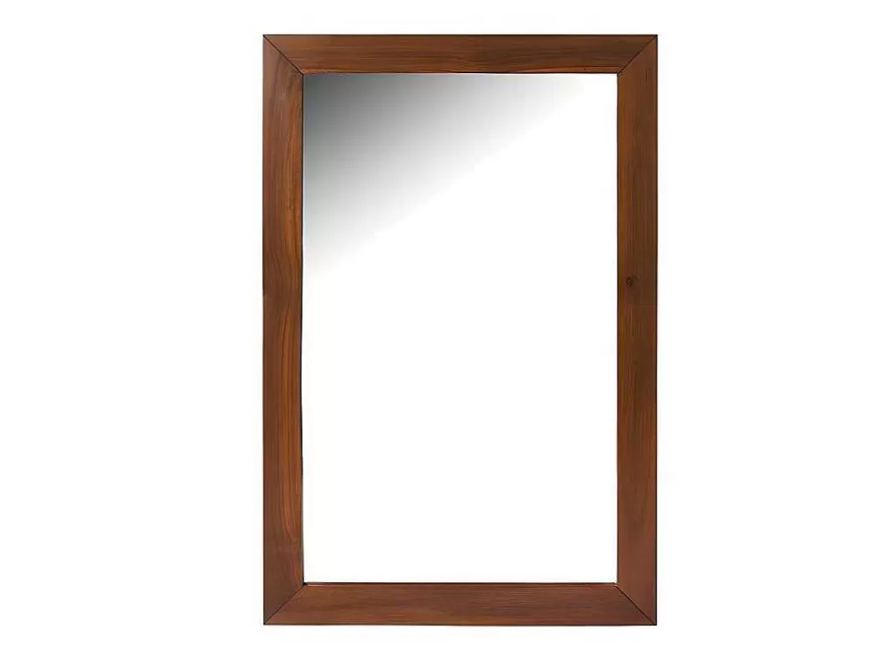 Vente-unique Móvel De Casa De Banho Suspenso Em Teca Escura Com Lavatório Duplo E Espelhos Com 2 Gavetas De 115 Cm - Bimbing* Móvel Lavatório Duplo
