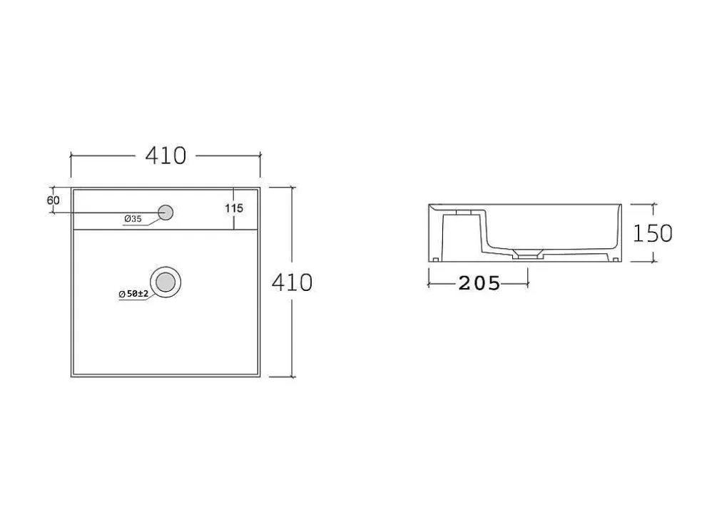 Vente-unique Móvel De Casa De Banho Suspenso Estriado Com Lavatório De Pousar Natural Claro 80 Cm - Zevara* Móvel Lavatório Individual