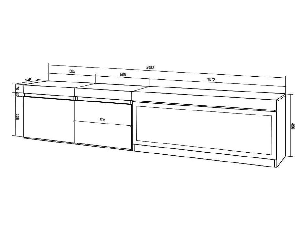Skraut Home Móvel De Tv, 210, Para Televisores Ate 80", Lareira Electrica Xxl, Suspensos, Preto* Móvel De Tv