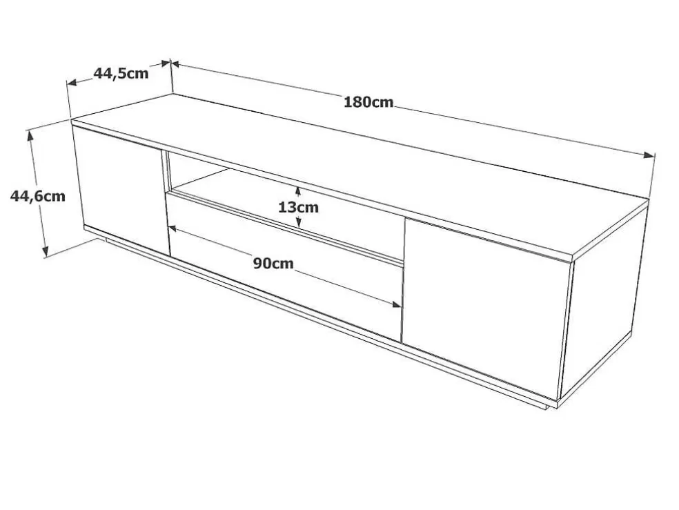 Vente-unique Móvel De Tv Com 3 Portas E 1 Nicho Branco E Natural - Lotula* Móvel De Tv