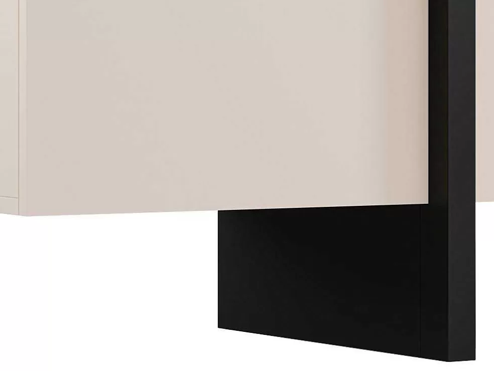 Vente-unique Móvel De Tv Com 4 Portas Em Mdf Bege E Preto - Luvonia* Móvel De Tv