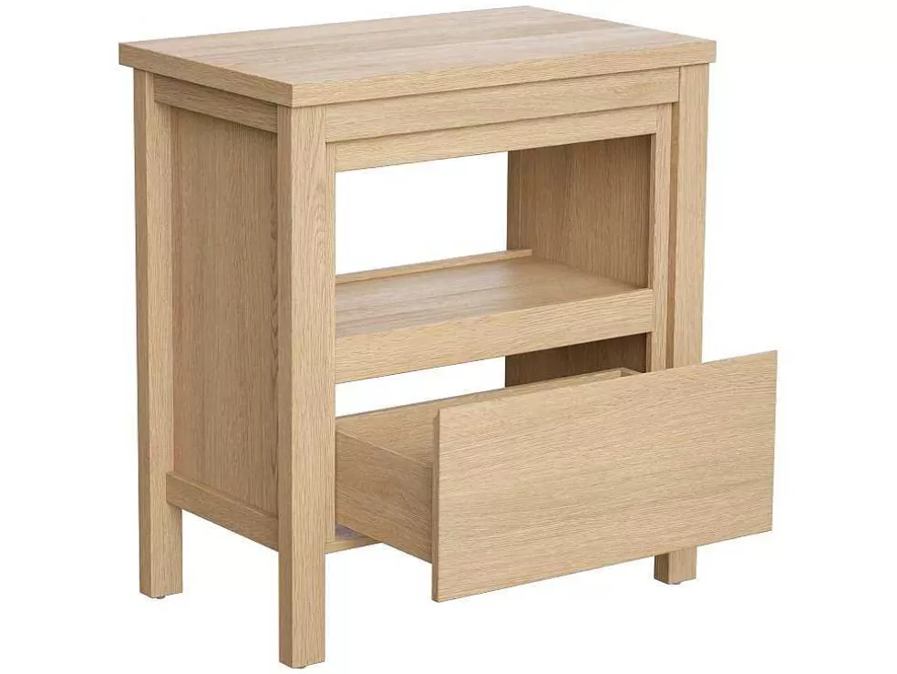 Vente-unique Móvel Para Colocar Sob O Lavatório Com Nicho De Arrumação E Tampo, 80 Cm, Folha De Carvalho - Cosmoti* Móvel Para Lavatório