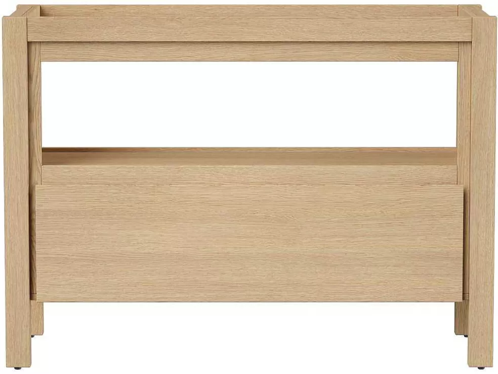 Vente-unique Móvel Para Colocar Sob O Lavatório Com Nicho De Arrumação, Folha De Carvalho, 120 Cm - Cosmoti* Móvel Para Lavatório