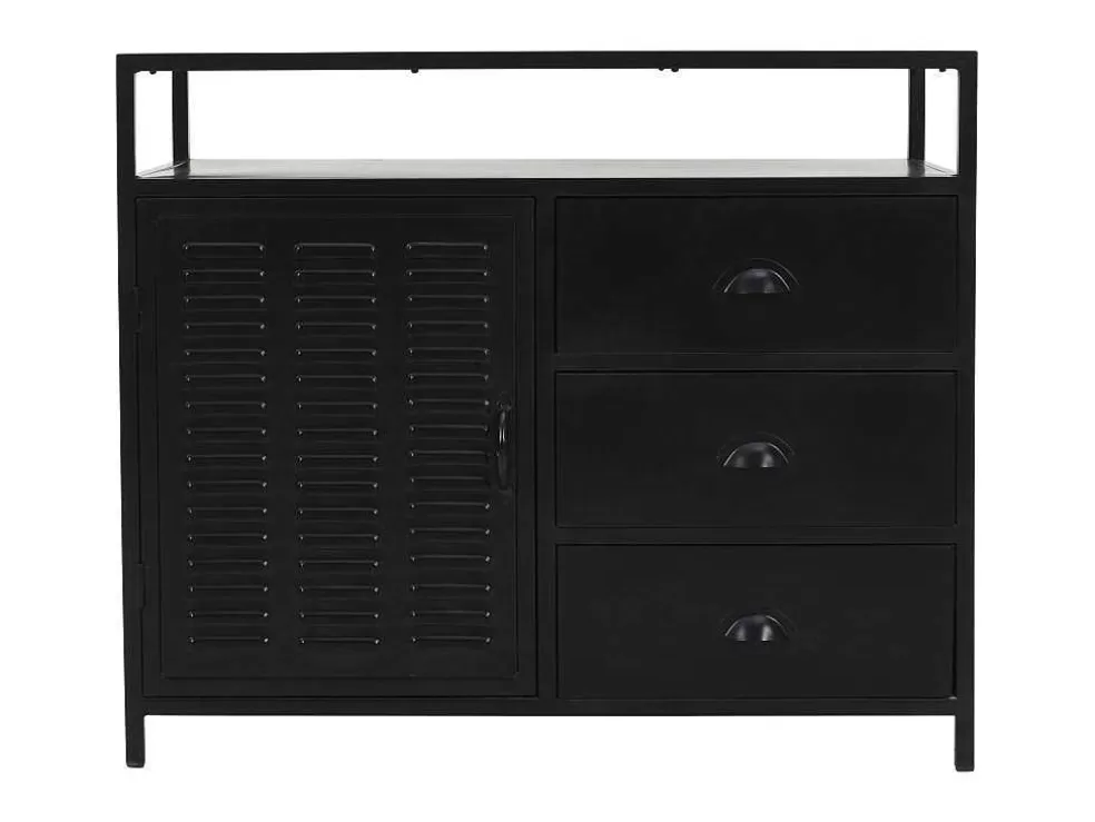 Vente-unique Móvel Para Colocar Sob O Lavatório Em Metal Preto 95 Cm - Eridani* Móvel Para Lavatório