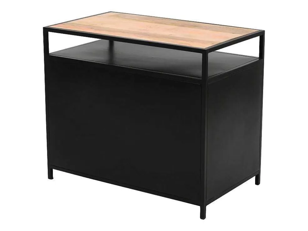 Vente-unique Móvel Para Colocar Sob O Lavatório Em Metal Preto 95 Cm - Eridani* Móvel Para Lavatório