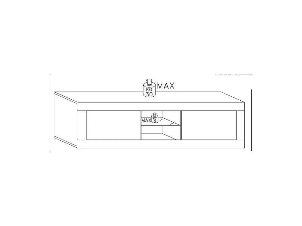 Vente-unique Móvel Para Tv Com Leds E 2 Portas Disponivel Em Branco Lacado - Comete* Promoções Sala