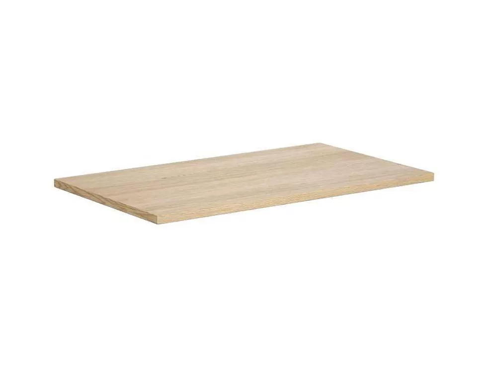 Vente-unique Móvel Suspenso De Casa De Banho Com Lavatório De Pousar, Folha De Carvalho, 80 Cm - Mesliva* Móvel Lavatório Individual