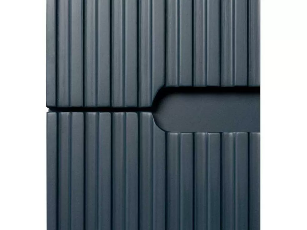 Vente-unique Móvel Suspenso De Casa De Banho Com Lavatório Embutido Listra Azul 80 Cm - Pavani* Móvel Lavatório Individual
