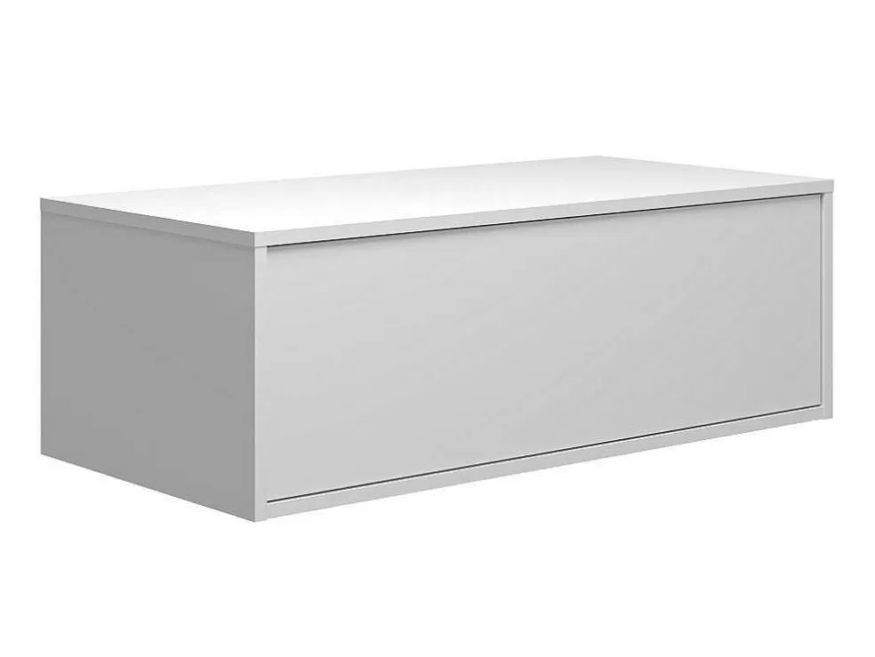 Vente-unique Móvel Suspenso De Casa De Banho Cor Branca 94 Cm - Teana Ii* Promoções Casa De Banho & Bem-Estar
