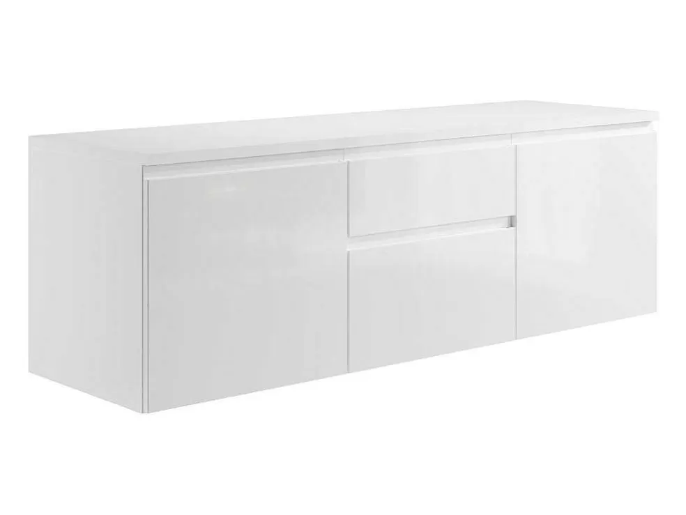 Vente-unique Móvel Suspenso Para Colocar Sob O Lavatório Branco 150 Cm - Jimena Ii* Móvel Para Lavatório