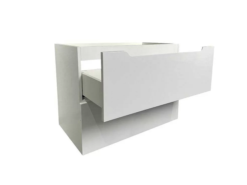 Vente-unique Móvel Suspenso Para Colocar Sob O Lavatório Branco 80 Cm - Stefanie* Móvel Para Lavatório