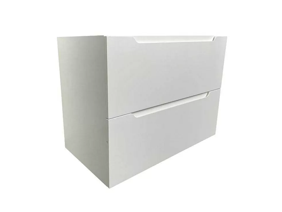 Vente-unique Móvel Suspenso Para Colocar Sob O Lavatório Branco 80 Cm - Stefanie* Móvel Para Lavatório