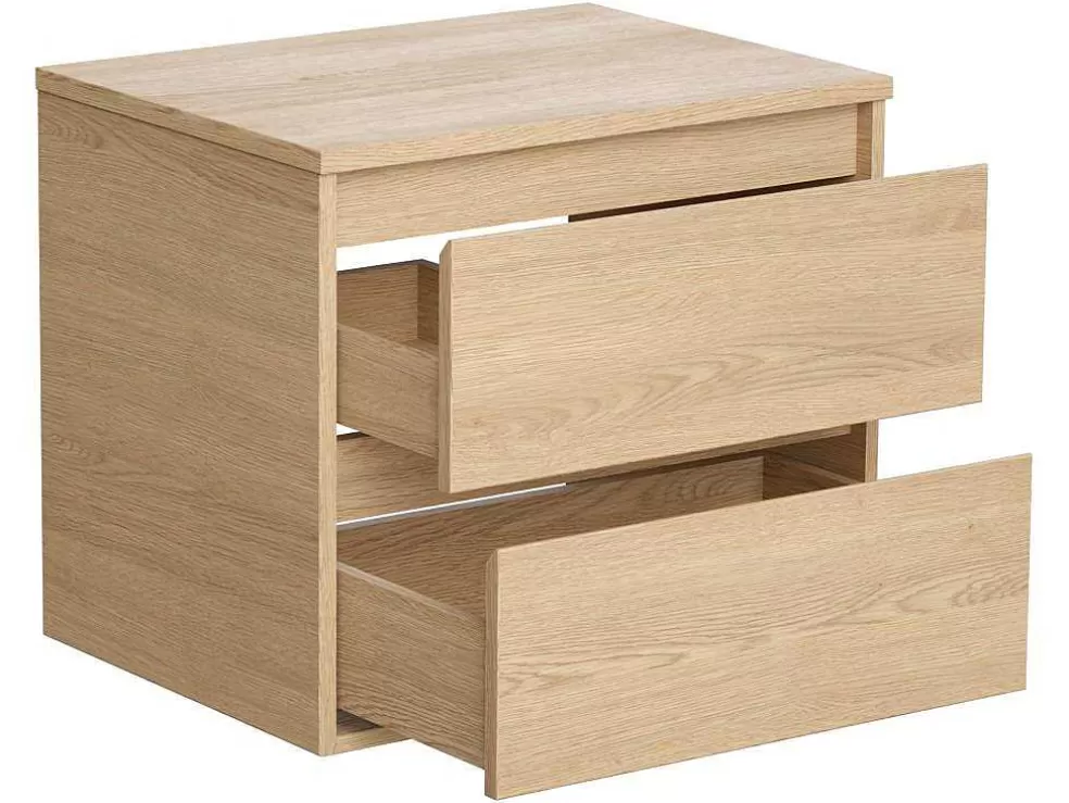 Vente-unique Móvel Suspenso Para Colocar Sob O Lavatório Com Tampo, Folha De Carvalho, 60 Cm - Milipam* Móvel Para Lavatório