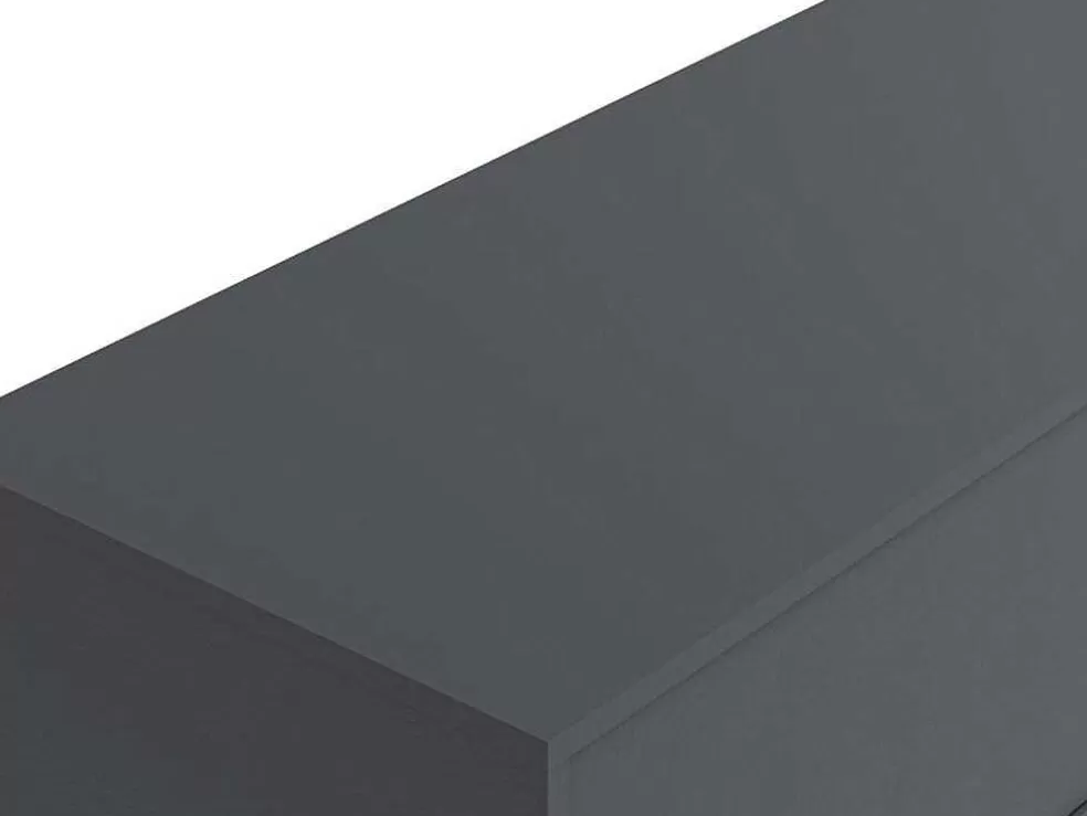 Vente-unique Móvel Suspenso Para Colocar Sob O Lavatório Cor Cinza Antracite C150 Cm - Isaure Ii* Móvel Para Lavatório