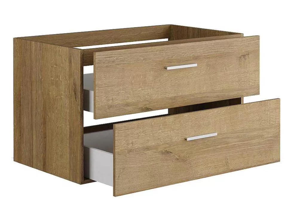 Vente-unique Móvel Suspenso Para Colocar Sob O Lavatório Cor Natural Clara 80 Cm - Kayla* Móvel Para Lavatório