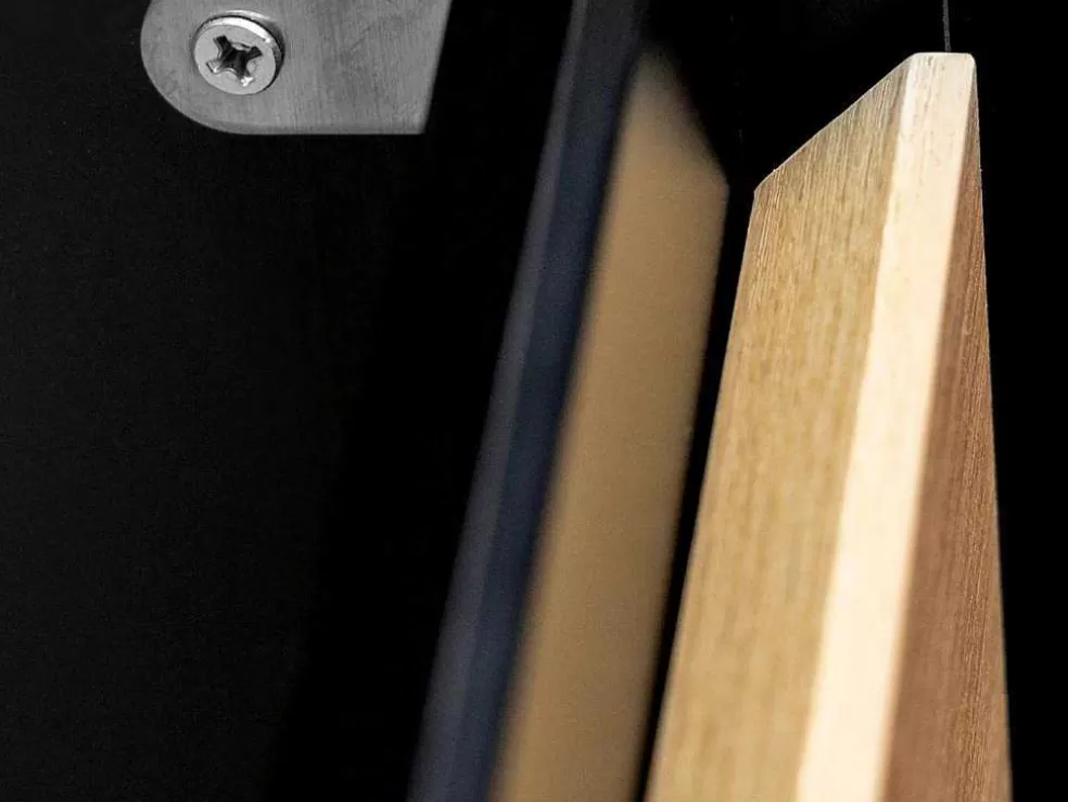 Vente-unique Móvel Suspenso Para Colocar Sob O Lavatório Cor Natural E Preto 120 Cm - Lannick* Móvel Para Lavatório