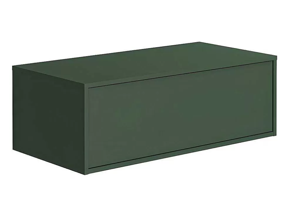 Vente-unique Móvel Suspenso Para Colocar Sob O Lavatório Cor Verde Fosco 94 Cm - Teana Ii* Móvel Para Lavatório