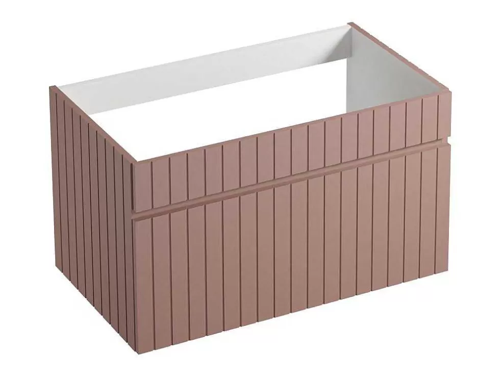 Vente-unique Móvel Suspenso Para Colocar Sob O Lavatório Estriado Cor-De-Rosa 80 Cm - Satara* Móvel Para Lavatório