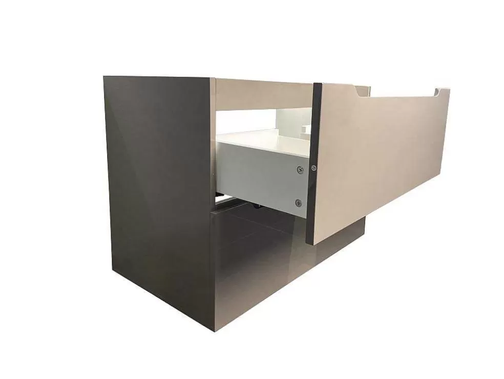 Vente-unique Móvel Suspenso Para Colocar Sob O Lavatório Taupe 80 Cm - Stefanie* Móvel Para Lavatório