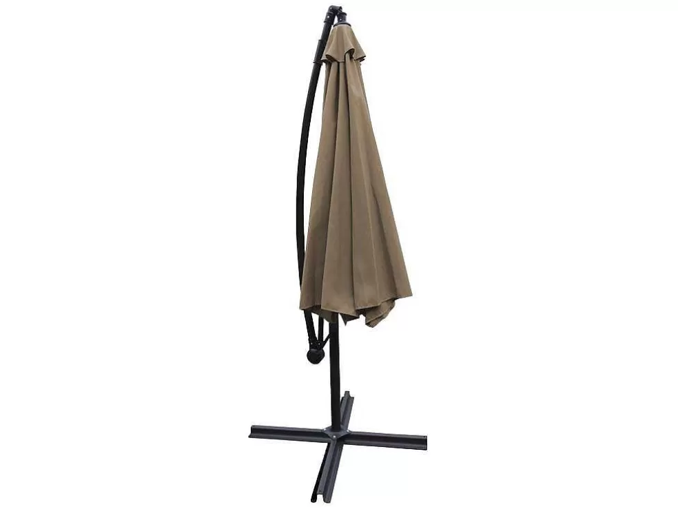 Happy Garden Offset Chapeu De Sol Molokai Quadrado 2,7X2,7M De Taupe + Cobertura* Guarda Sol