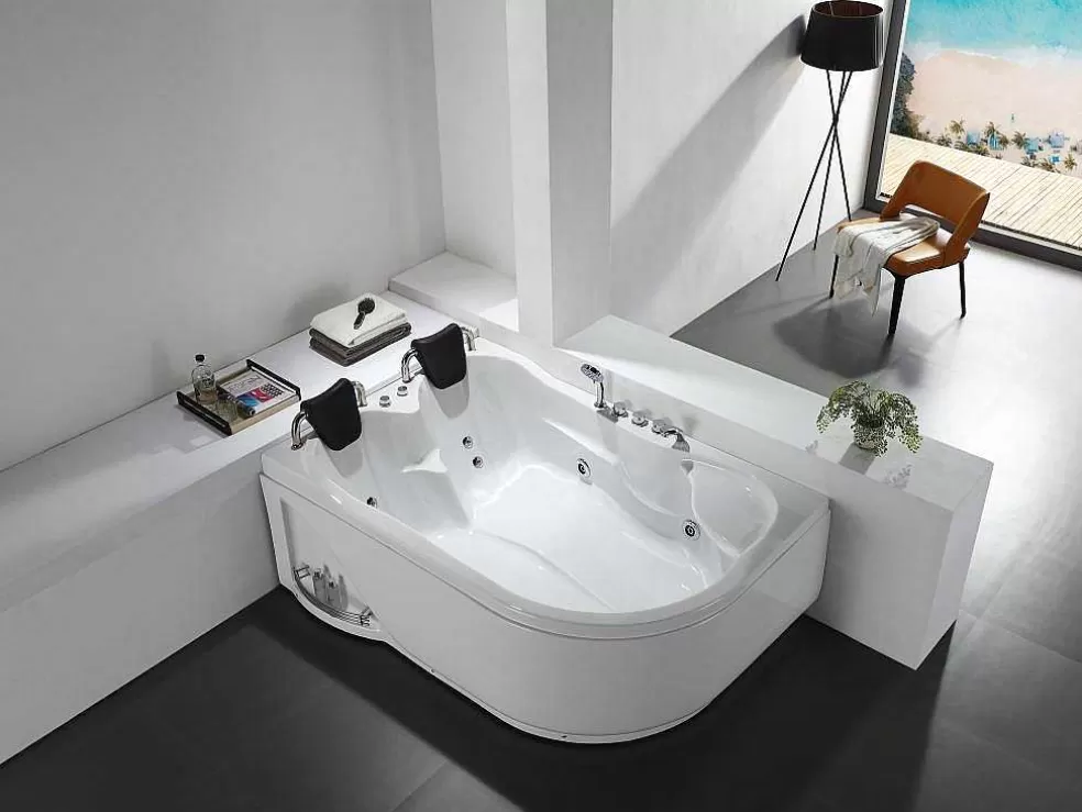 Shower & Design [Old Version][Old Version]Banheira De Hidromassagem Rafina - 2 Péssoas - C181 X L123 X A70 Cm* Banheira De Hidromassagem