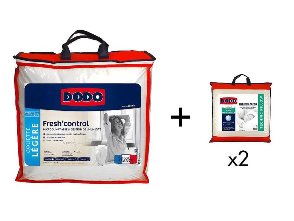 DODO Pack Edredão 220 X 240 Cm Antitranspirante + 2 Almofadas 60 X 60 Cm Efeito Refrescante Fresh Control* Edredão