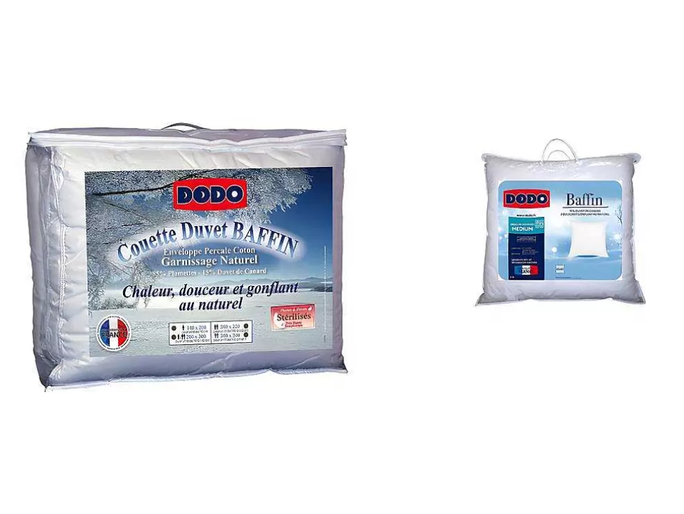 DODO Pack Edredão Natural 220 X 240 Cm + 2 Almofadas De Penas Baffin 65 X 65 Cm* Edredão