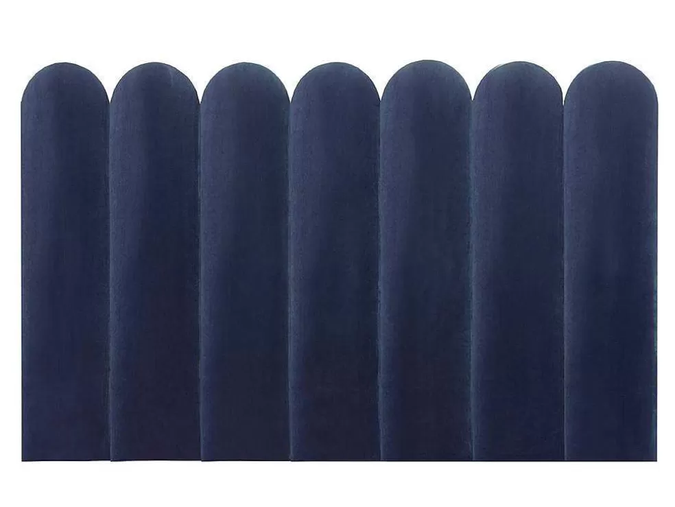 PASCAL MORABITO Paineis De Parede Cabeceira De Cama De 210 Cm Em Veludo Cor Azul - Japi* Cabeceira E Ponte De Cama