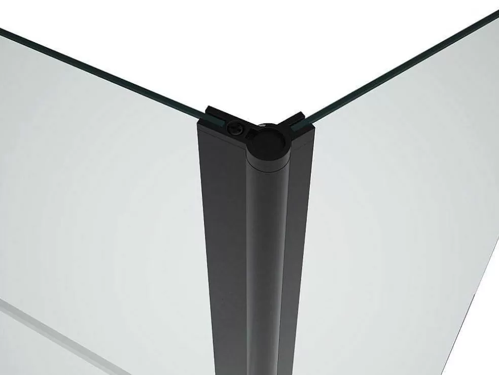 Shower & Design Painel De Banheira Com Toalheiro E Retorno Giratorio Preto Mate (70 + 30) X 140 Cm - Primael* Resguardo De Banheira