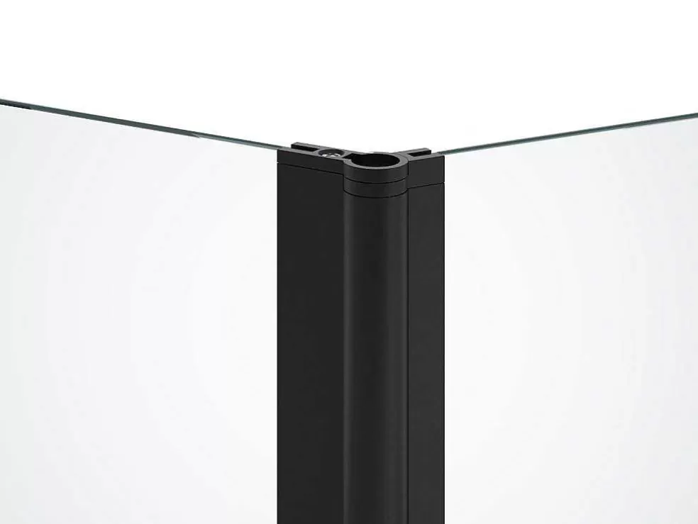 Shower & Design Painel De Banheira Com Toalheiro E Retorno Giratorio Preto Mate (70 + 30) X 140 Cm - Primael* Resguardo De Banheira