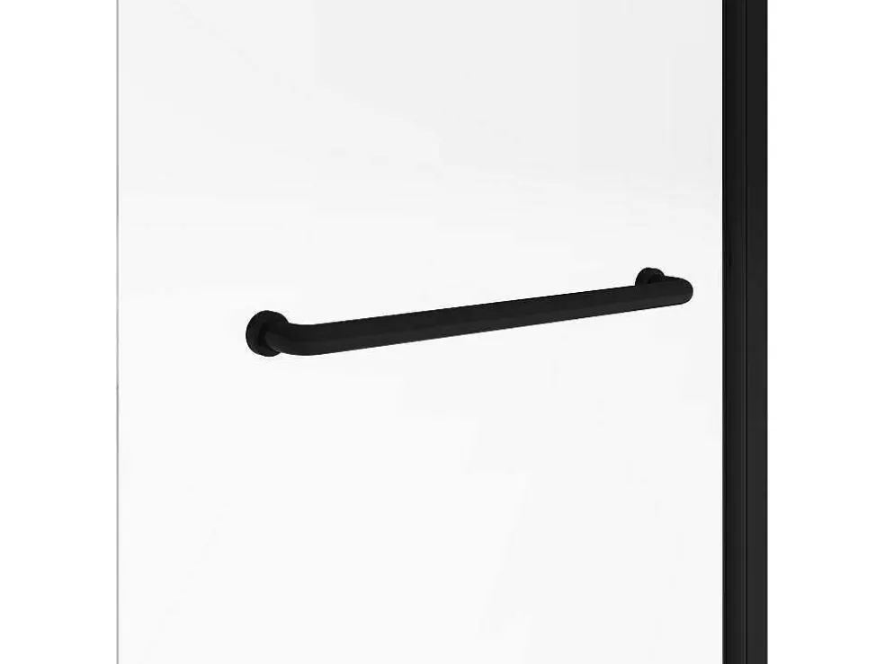 Shower & Design Painel De Banheira Com Toalheiro Em Metal Preto Mate Estilo Industrial 70 X 140 Cm - Tobin* Resguardo De Banheira