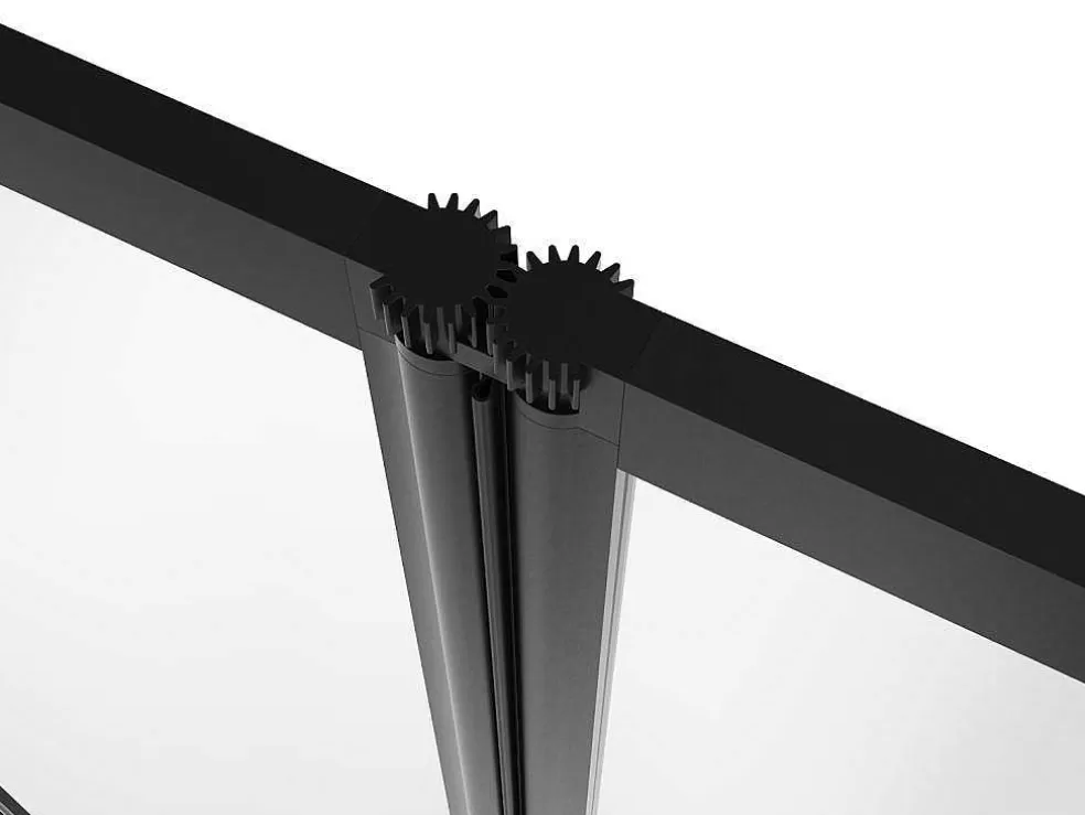 Shower & Design Painel De Banheira Dobravel Em Metal Preto Mate Estilo Atelier 120 X 140 Cm - District* Resguardo De Banheira