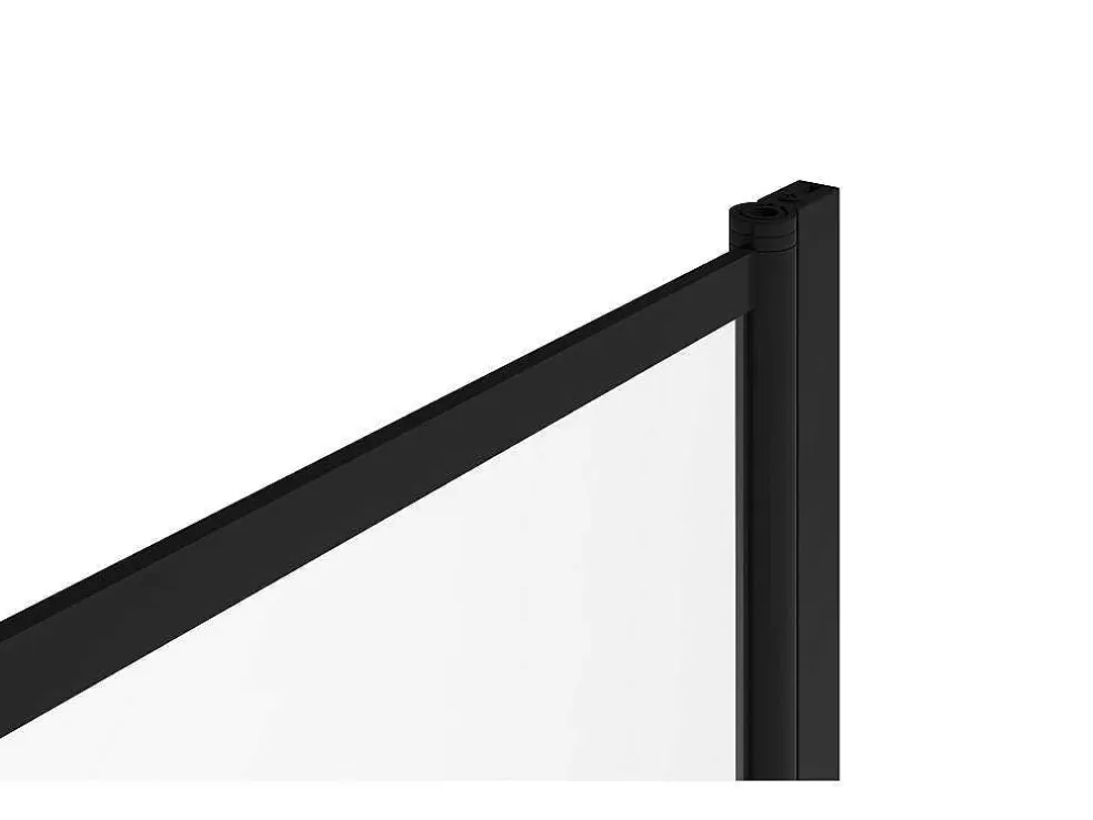 Shower & Design Painel De Banheira Giratorio Estilo Industrial 80X140 Cm Preto Mate Vidro - Rivanon* Resguardo De Banheira
