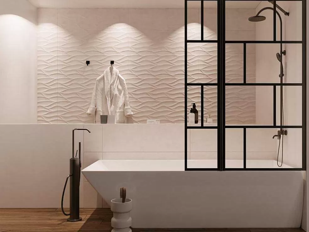 Shower & Design Painel De Banheira Preto Mate De Estilo Industrial Com Painel Giratorio 100X140 Cm - Obelini* Resguardo De Banheira
